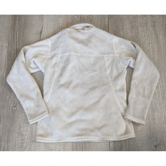 Patagonia Women's Re-Tool Snap T Pullover White Polartec Fleece Sweater Sz S - Picture 5 of 8